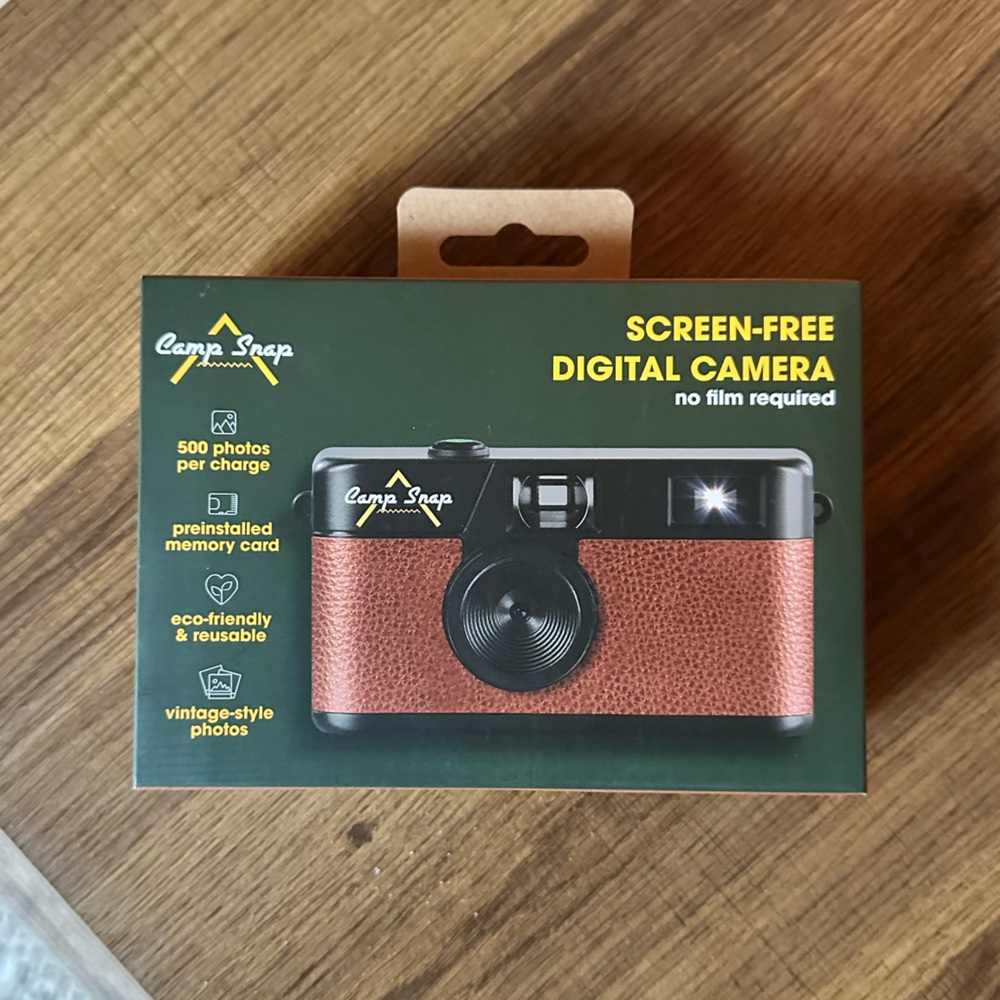 Camp Snap Vintage-Style Screen-Free Digital Camera - Brown & Black